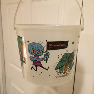 Regal Cinemas Halloween Popcorn Bucket Glow in the Dark Monster Promo Pail